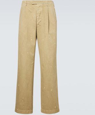Auralee Distressed cotton chinos