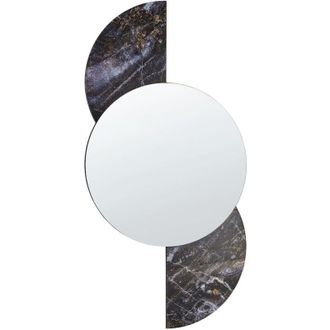 Beliani Beliani - Specchio da parete di forma irregolare in vetro e mdf viola Seuzey