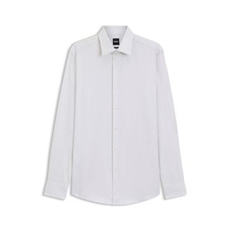 BOSS Slim-fit shirt in refined Italian cotton
