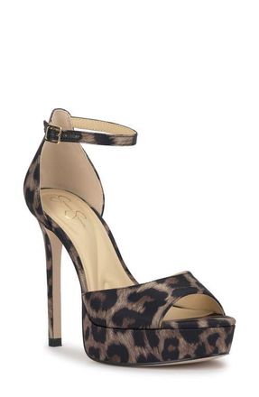Jessica Simpson Sohilea Ankle Strap Platform Sandal in Brown 07 at Nordstrom, Size 9.5