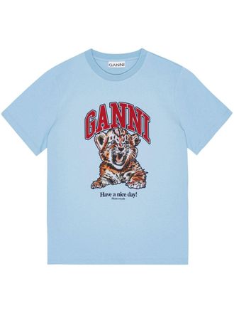 Ganni Tiger biologisch katoenen T-shirt