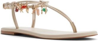 Aldo Seajewels Ankle Strap Sandal in White/Bone at Nordstrom, Size 7.5