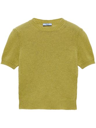 Prada Short Sleeve Cashmere Sweater