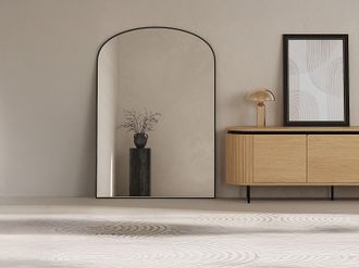 Vente-Unique Grande specchio ad arco in alluminio L. 118 x H. 170 cm Nero - SONAVA