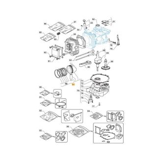 STIGA Sports Assieme pistone ORIGINALE STIGA motore TRE0801 trattorino tagliaerba 118550511/0