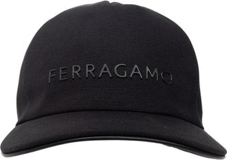 Ferragamo Logo Baseballpet - Heren - Petten - Zwart - ONE Size - Katoen - Accessoires