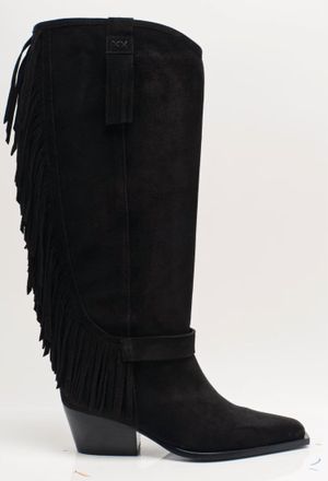 Free People Womens Faith Fringe Western Boots In Black