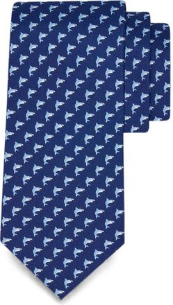Ferragamo Shark-print Silk Tie