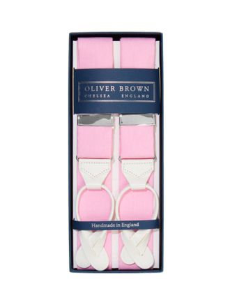 Oliver Brown Linen Braces - Pink