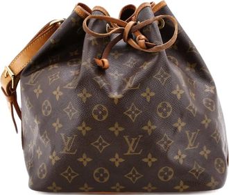 Louis Vuitton Petit Noe bucket-tas met monogram canvas - Bruin