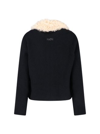 Marni Womens Sweaters Black Primary Fabric: Virgin Wool