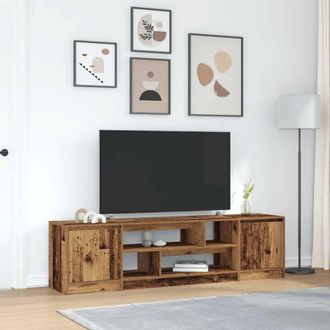 Berkfield Home TV Cabinet Old Wood 188.5x41x50 cm Engineered Wood in Brown