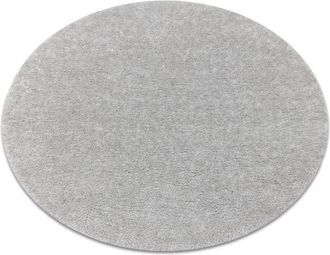 RugsX Rugsx - Alfombra Buenos Circulo 7005 Shaggy Liso, De Un Solo Color Plata Grey Circulo 150 Cm