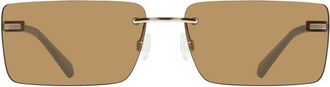 Calvin Klein Beige Metal Womens Sunglass
