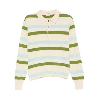 J.W.Anderson Gebreide Gestreepte Rugby Polo Top - Dames - Tops - Veelkleurig - Maat: XS Katoen