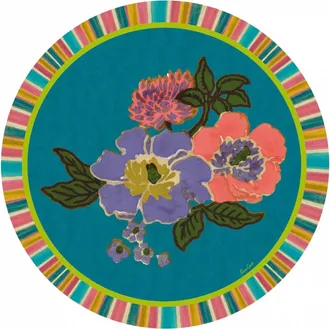 Lisa Corti Masonite Sughero Placemats In Dandelion Peacock
