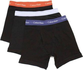 Calvin Klein Mens Cotton Stretch Boxer Briefs - 3 Pack In Black