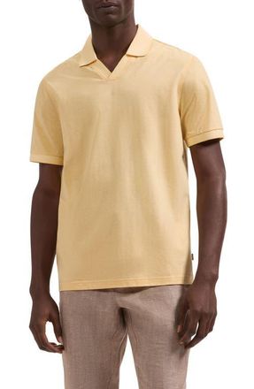 Bugatchi Tipped Johnny Collar Polo in Jojoba at Nordstrom, Size Xx-Large