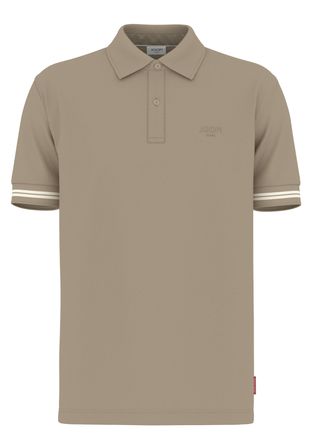 Joop Poloshirt JOOP JEANS Amare, Herren, Gr. M, braun (open braun), Jersey, Obermaterial: 98% Baumwolle, 2% Elasthan, clean, unifarben, klassisch normal, R