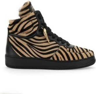 Roberto Cavalli Tiger Stripe High-Top Sneakers, Brand Size 40 ( US Size 10 )