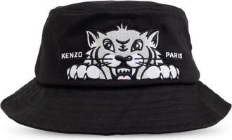 Kenzo Varsity cotton bucket hat - Black