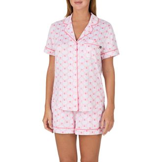 Kate Spade New York print short pajamas in Pink/White at Nordstrom, Size X-Small