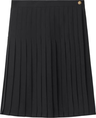 Burberry Gonna midi plissettata - Nero