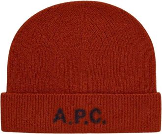 A.P.C. Harry Beanie - Heren - Hoeden - Rood - S - Wol - Accessoires