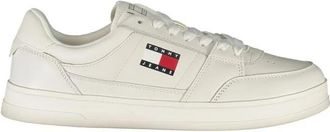 Tommy Hilfiger Leather Sneaker - Heren - Sneakers - Wit - 40 EU - Leer - Schoenen