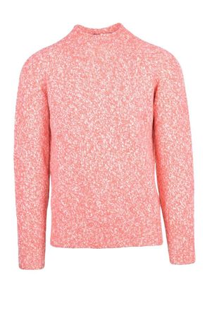 Drumohr Volcano Neck Sweater - White/Red