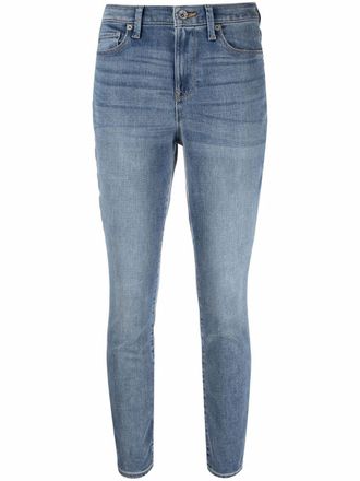 DKNY cropped skinny-fit jeans - women - Cotton/Polyester/Spandex/Elastane/Lyocell - 27 - Blue