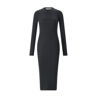 Fear of God Rib Lange Mouw Jurk - Dames - Casual kleedjes - Zwart - XS - Polyester - Kleedjes