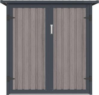 Vente-Unique Vente-unique - Casetta per biciclette 2,8 m&sup2; per 2 biciclette Metallo in Acciaio galvanizzato effetto Legno - niki