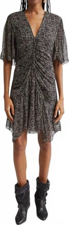 Isabel Marant Vivienne Dress In Black/ Ecru