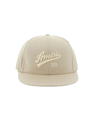 Amiri Mens Amiri Baseball Design Tan Beige Fitted Hat - Size: ONE size