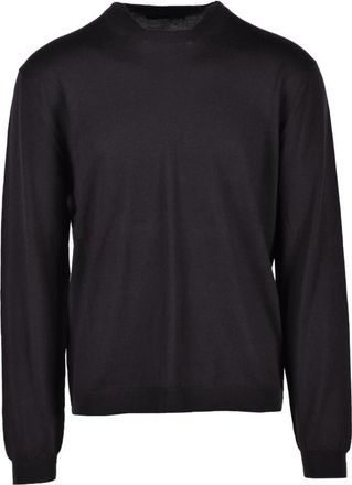 low brand Merino wollen trui - Heren - Ronde hals truien - Bruin - 3XL - Wol - Truien & Vesten