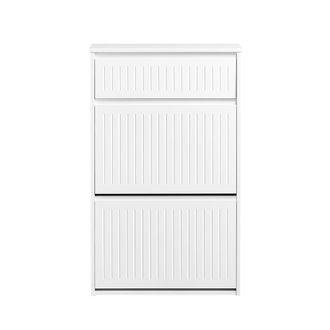 SoBuy Zapatero Estrecho Con 2 Solapas Y 1 Caj&oacute;n Organizador Para Zapatos De Entrada Blanco 61 X 26 X 100 Cm Fsr165-w Sobuy Es