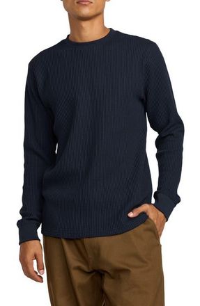 Rvca Day Shift Thermal Long Sleeve T-Shirt in Moody Blue at Nordstrom, Size Xx-Large