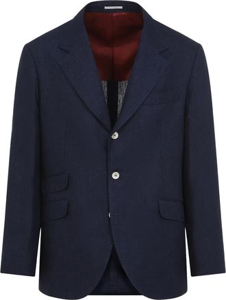 Brunello Cucinelli Blazer in lino - Blu