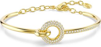 Swarovski Dextera Pav&eacute; Crystal Bracelet in Gold at Nordstrom