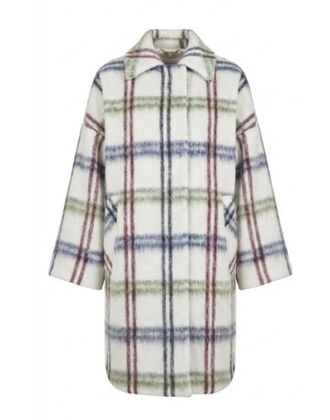 Hev&ograve; Monteleone Oversized Checked Wool Coat