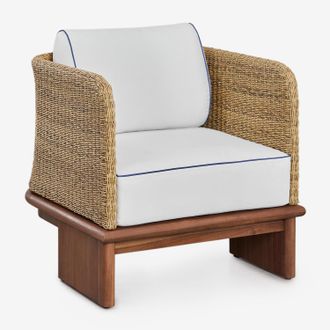 Sklum Sill&oacute;n De Jard&iacute;n En Rat&aacute;n Y Madera De Acacia Famara Sklum