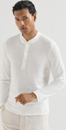 Brunello Cucinelli Henley collar T-shirt in Off-White at Nordstrom, Size 4X-Large Eu