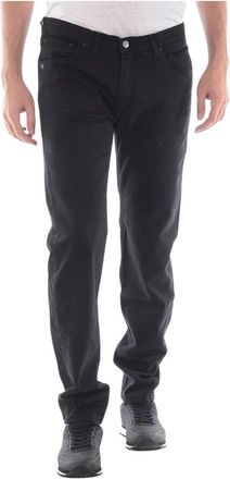 Daniele Alessandrini Jeans - Heren - Slim Fit Jeans - Zwart - W36 - Katoen - Jeans