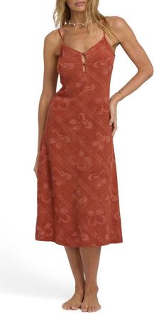 Billabong Fresh Daze Midi Sundress in Dark Chino at Nordstrom, Size X-Small