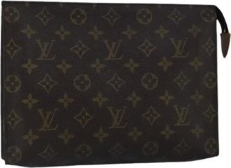 Louis Vuitton Pre-owned Clutches, female, Brown, Size: ONE SIZE Pre-owned Canvas Pouch