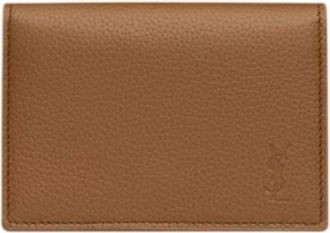 Saint Laurent Cassandre Shadow Leather Card Case