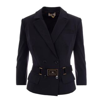 Elisabetta Franchi Blazers, female, Black, Size: XL Blazers