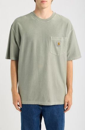 Carhartt Work in Progress Loose Fit Pocket T-Shirt in Shady Green (Garment Dyed) at Nordstrom, Size Xx-Large