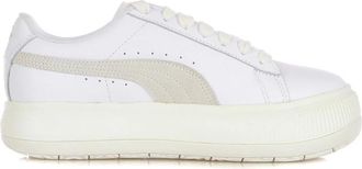 Puma Witte Su&egrave;de Lage Sneaker - Dames - Sneakers - Wit - 37 1/2 EU - Su&egrave;de - Schoenen